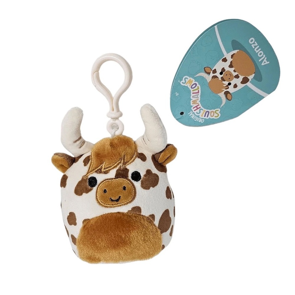 Nwt Alonzo the Longhorn Cow 3.5” Clip Fantasy Squad Squishmallows​